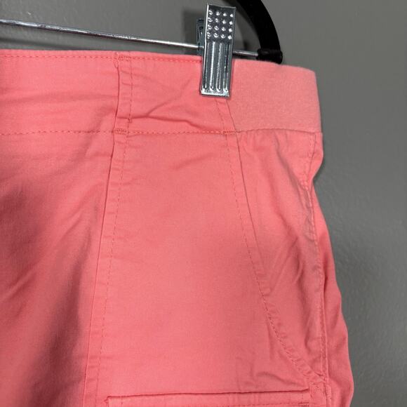 Lee Pink Utility Elastic Waist casual Cargo Shorts - Size 16 - Women's Plus Size - Picture 2 of 7